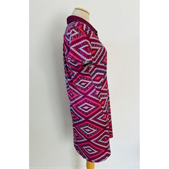 William Murray Women's SZ Medium Polo dress Fall into Formation Golf Aztec Triba - Picture 3 of 11